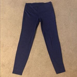 Purple fleece athletic leggings